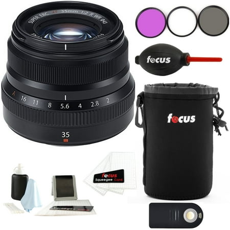 Fujifilm XF 35mm f/2 Lens (Black) with 43mm Filter Kit and Accessories