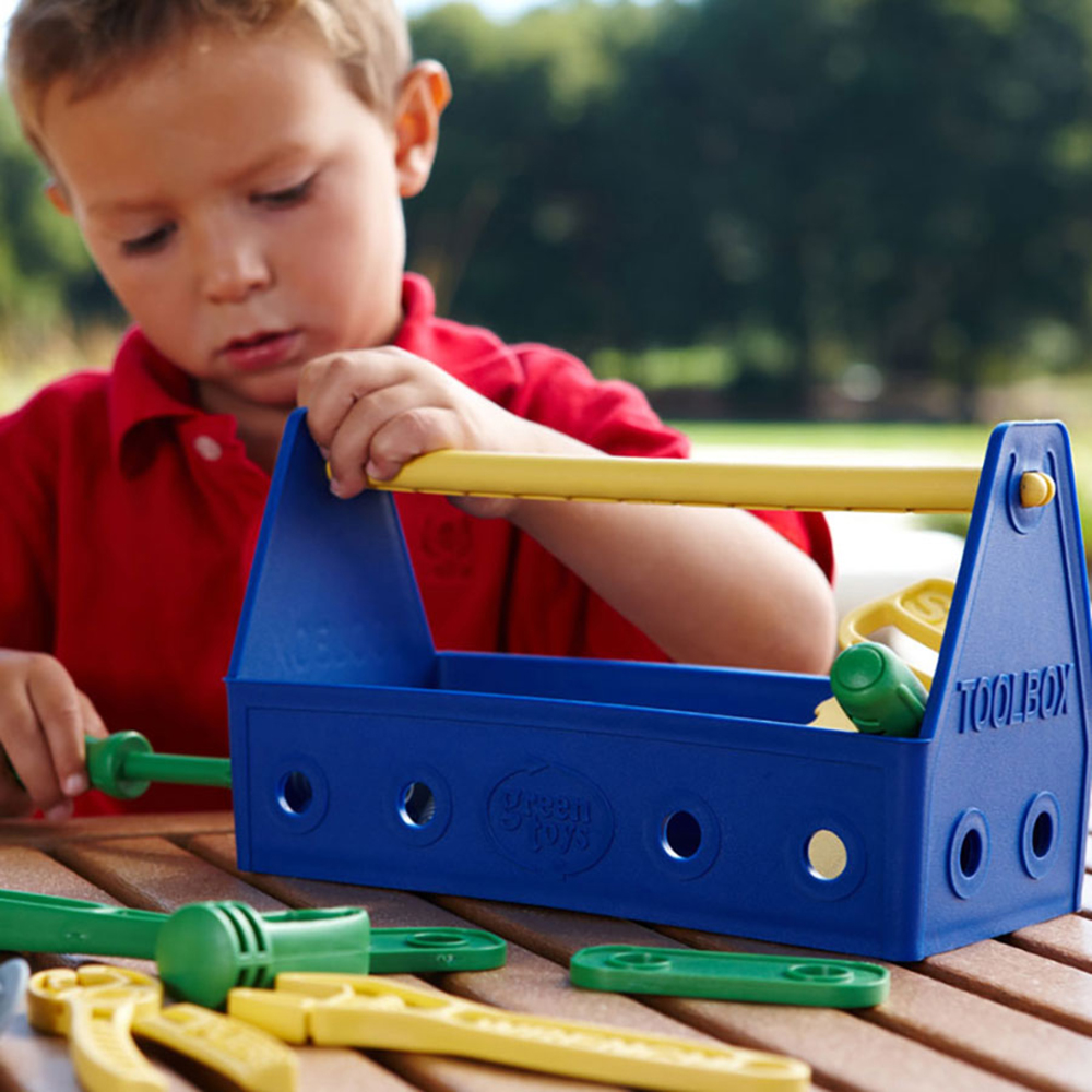 green toys tool set blue