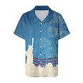 thumbnail image 3 of vigerkar American Flag Shirt for Women: 4th July Graphic T-Shirts Patriotic USA Flag Star Stripes Tees Hawaiian Button Down Tops (Sky Blue, S), 3 of 6