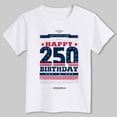 thumbnail image 4 of GEWSEY Kids 250 Anniversary USA Shirts 250 Year American Flag Tshirt Boys and Girls Happy 250th Tee 4th of July Tops 2-3 Years White, 4 of 5