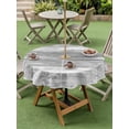 thumbnail image 4 of Outdoor Tablecloth with Umbrella Hole for Patio/Picnic/Party/Camping, Grey Coastal Waterproof Table Cloth Round Cover Washable, Summer Ocean Sea Ombre Starfish Corals (Dia 54"), 4 of 8