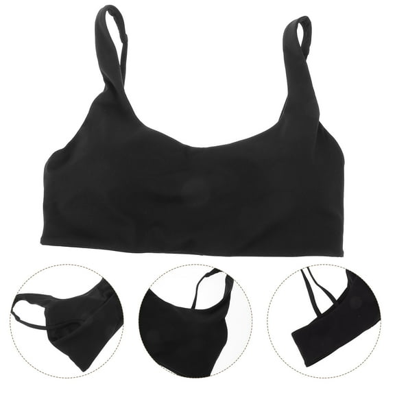 COOPHYA Gym Bras for Women Sports Bra Black Nylon 1Pcs L