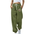 thumbnail image 5 of Sweatpants for Women Trendy Print Drawstring Casual Loose Fitting Yoga Sporty Gym Athletic Jogger Pants with Pockets,Navy 3,M, 5 of 5