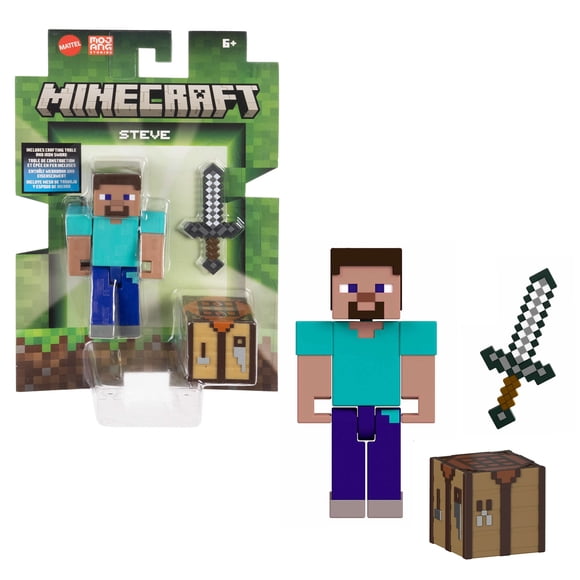 Minecraft-Action-Figures-&-Accessories-Collection,-3.25-inch-Scale-&-Pixelated-Design-(Characters-May-Vary)