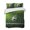 Green, White, Black, variant on Quilts Twin Size Bedding Set, Soccer Lightweight Quilted Comforter, Goal Net Competitive Green Grass Athletic Soft Reversible Bedspread Coverlet with Pillow Covers for All Season, 68" x 86"