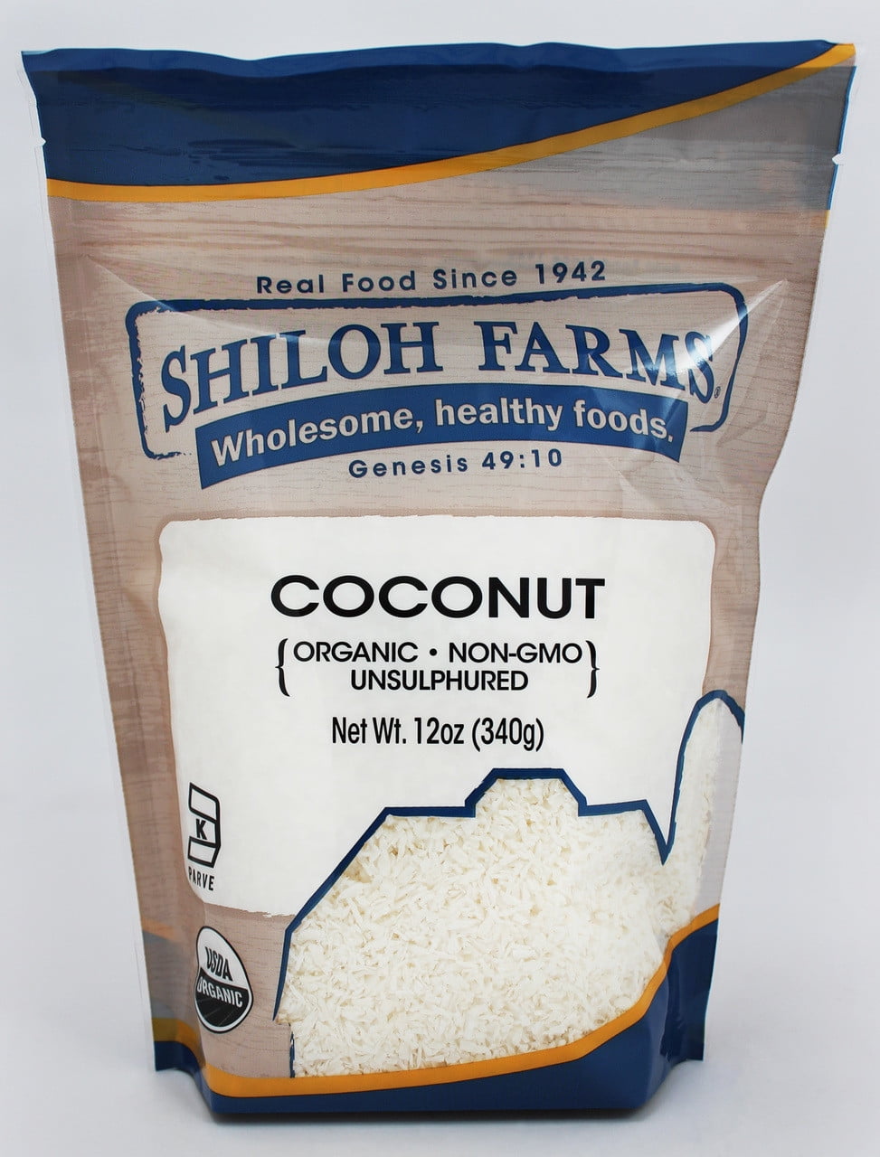 Shiloh Farms Organic Shredded Coconut -- 12 oz Pack of 3