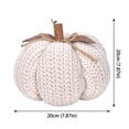 thumbnail image 3 of Table Decor Pumpkins Green Knit Single Piece for Halloween Thanksgiving Fall Home Display, 3 of 6