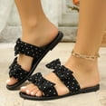 thumbnail image 6 of Bxsruta Polka Dot Bow-Adorned Beach Slides, Lightweight Summer Casual Outdoor Footwear, 6 of 8