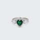 thumbnail image 5 of Anillo Compromiso Promesa Amor Esmeralda y Swarovski Oro Lam blanco 6, 5 of 7