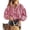 Red, variant on PRETTYGARDEN Women Fall Plaid Long Puff Sleeve Shirts V Neck Casual Blouses Gingham Button Down Oversized, Pleated Drop Shoulder Cotton Tops, Dressy Casual, Work Vacation Travel, Fall Outfits Trendy