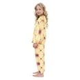 thumbnail image 4 of Fluffy Pajamas Set Fuzzy Winter Warm Pj Sets Pullover Tops and Long Pants Orange and Purple Fireworks Pattern X-Small, 4 of 8