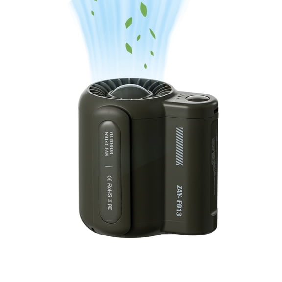 Portable Rechargeable Clip-On Fan with 3 Speeds For Travel and Outdoor Use (Green)