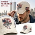 thumbnail image 5 of JULMCOMO 9/11 25th Anniversary Baseball Cap 2001-2026 Never Forget American Flag Hat Contrast Color Adjustable Patriotic Hat for Unisex I, 5 of 6