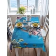 thumbnail image 5 of Funny Diving Pig Table Cloth, Waterproof Tablecloth for Rectangle Tables, Ocean Sea Coastal Coral Fish Marine Life Reusable Washable Fabric Table Cover for Restaurant Kitchen Dining Tables 60"x102", 5 of 7