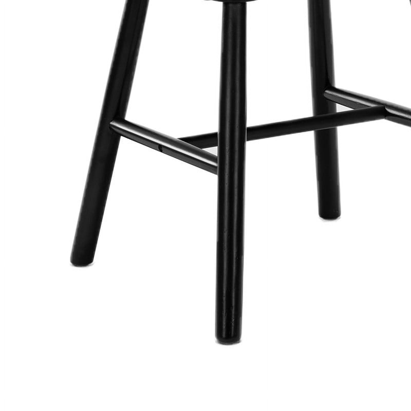 Dycanpo 18'' Tall Black Dining Chairs Set of 2 with Spindle Back,Natural for Kitchen and Living Room