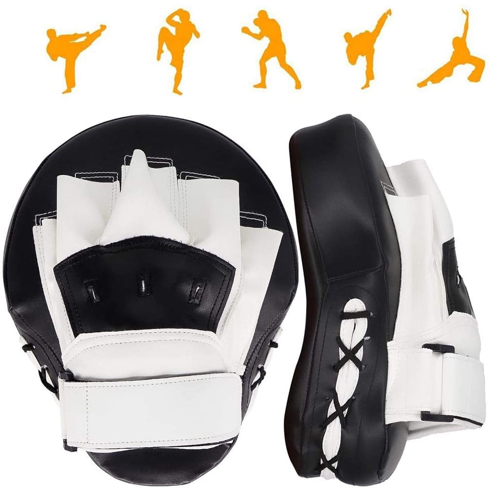 Boxing Punch Focus Mitts, Leather Target Training Hand Pads for Karate