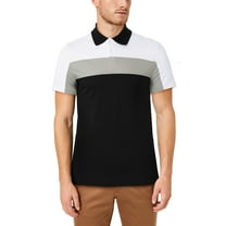 Ma Croix Mens Premium Lightweight Heritage Chest Stripe Pattern Polo Short Sleeve Pique Golf T Shirt