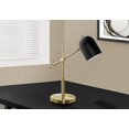 thumbnail image 1 of Monarch Specialties Lighting, 18"h, Table Lamp, Brass Metal, Black Shade, Contemporary, 1 of 4
