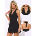 thumbnail image 2 of DARING DIVA Skater Ruffle Backless Slim Fit Short Mini Dress XS Black, 2 of 6