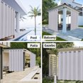 thumbnail image 4 of Easy-Going Outdoor Curtains for Patio Waterproof Cabana Grommet Curtain Panel, Light Gray, 100 x 95 inch, One Panel, 4 of 7