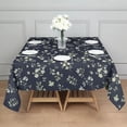 thumbnail image 3 of Pioneer Flower Floral Print Pattern Square Tablecloth, Waterproof Wipeable Spillproof Washable Table Cover for Home Kitchen Party Decor, 60"x60", 3 of 6