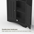 thumbnail image 6 of Gizoon Bookcase, Bookshelves and Bookcases, 71” 6-Shelf Bookcase with Doors, Floor Standing Display Storage Shelves, with Adjustable Shelves, for Home, Office, Living Room, Bedroom, Black, 6 of 9