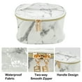 thumbnail image 3 of Unique Bargains Floral Makeup Bag Zipper Flower Cosmetic Pouch White, Gray, 3 of 7