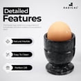 thumbnail image 6 of Radicaln Black Marble 2.5" Handmade Egg Cups Set of 2 Natural Stone Boiled Egg Holders for Breakfast, Egg Storage, Brunch, Table Décor, Kitchen Accessories & Gift Ideas, 6 of 7