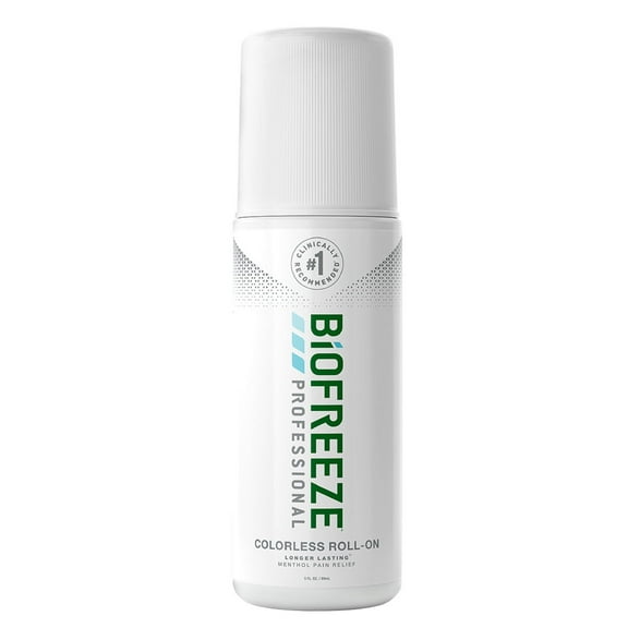 Biofreeze Professional 3 oz. Roll-On, Original Colorless Pain Relieving Gel Pack of 12