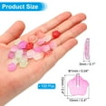 thumbnail image 2 of Uxcell Flower Crystal Glass Beads, 100 Pack Floral Flower Bead Handcrafted Glass Spacer Bead, Pink, 2 of 5