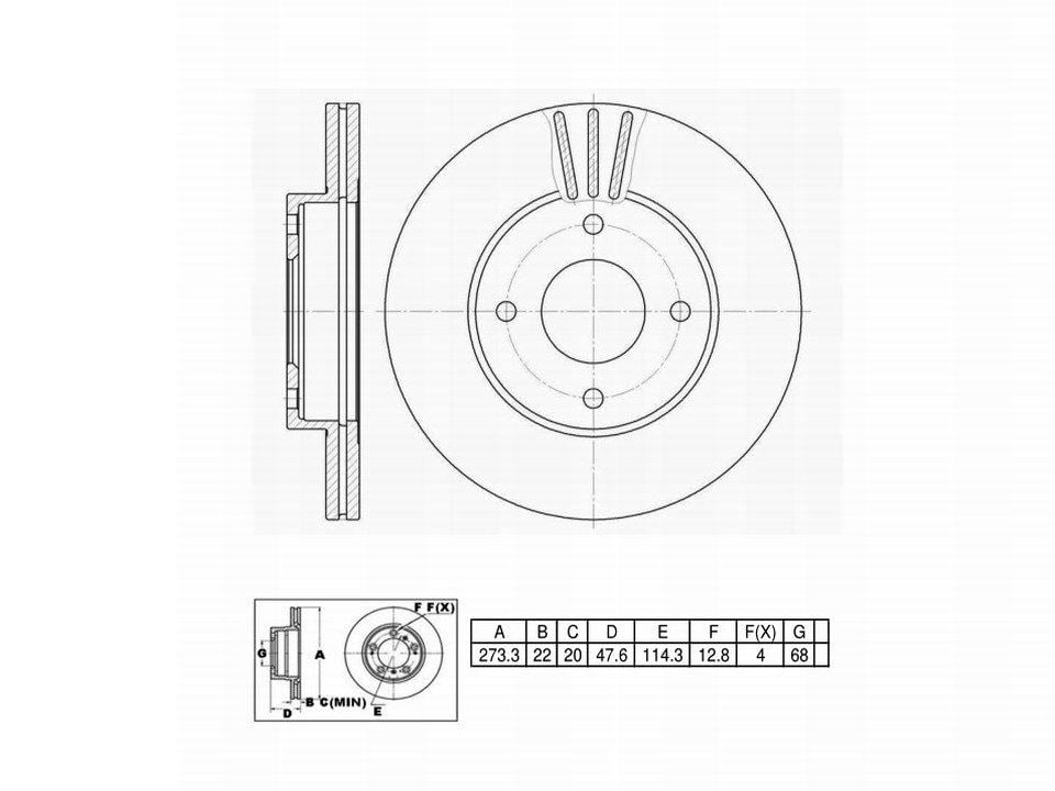 Winstop Brake Rotor, Front WS231189, INFINITI M30 1992-1990