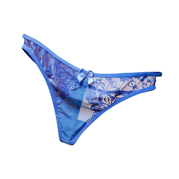 Women Sexy Lace Lingerie See-through G-string Briefs Thongs
