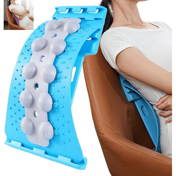 Back Stretcher - 4-Level Lumbar Support Board, Adjustable Back Cracking Device, Backs Stretching Board, Manual Massagers for Spinal Correction Muscle Shoulder Nerve Relaxation Slouching Prevention
