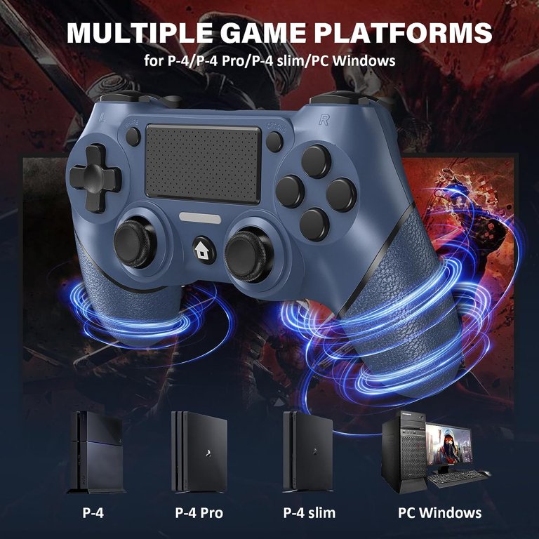 Andoe Bluetooth Wireless Controller for PS4 & PC, with 6