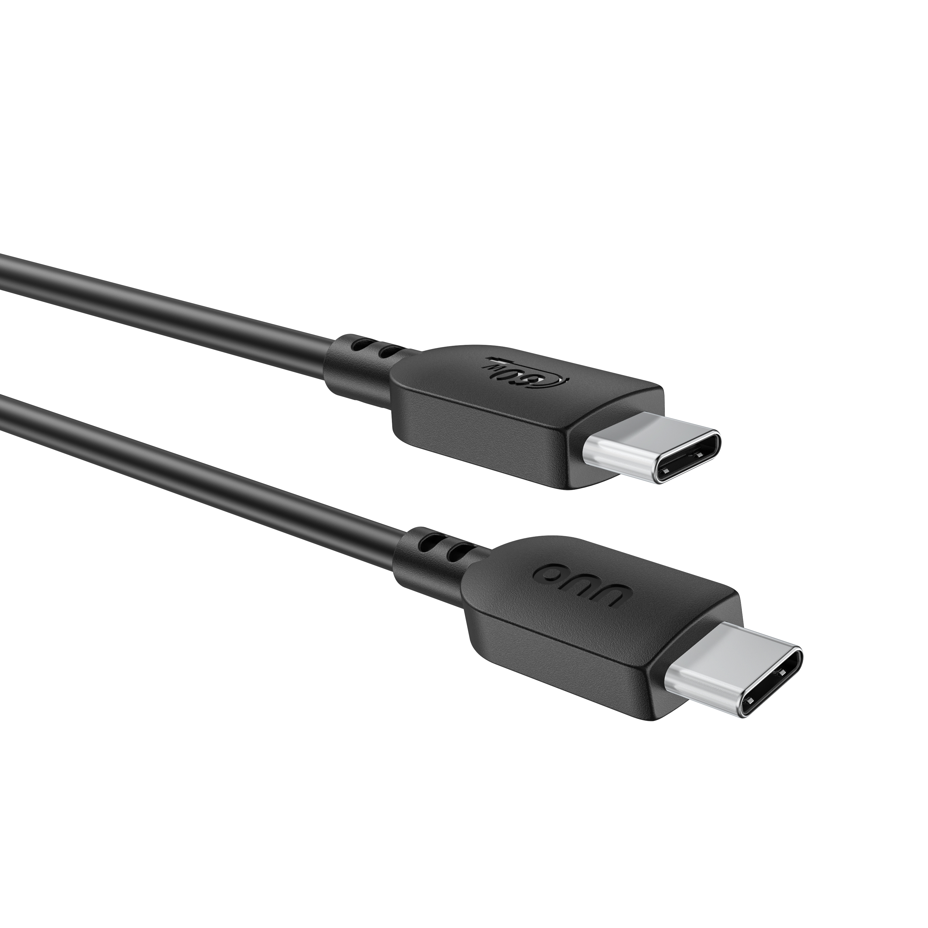 Cable de carga rápida USB-C de 6 pies onn, certificado USB-IF, negro 2