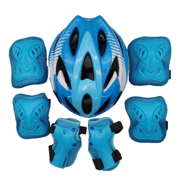 Toystoory Juego de 7 piezas de casco ajustable para niños pequeños, forro de alta densidad, buena disipación de calor, coderas, muñequera, tira rosa y patinar Tipo 1 Toystoory OD022039-02