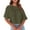 Army Green, variant on Timegard Crop Tops for Women Drop Shoulder Crewneck Loose Solid Color Casual Comfy Tee Blouse Summer