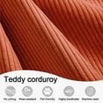 thumbnail image 4 of Orange convertible teddy sofa bed set with 2 pillows, 5-in-1 modular three-seater sofa for small spaces, removable machine-washable fabric, pet-friendly, suitable for large and small l, 4 of 7
