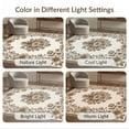 thumbnail image 7 of ODIKA 8'x10' Washable Area Rug Carpetas Frame Neutral Symmetrical Bouquet Decorative Vintage for Dining Room, Large Office, Lounge, Non-Slip Chair-Friendly Mat, 7 of 7