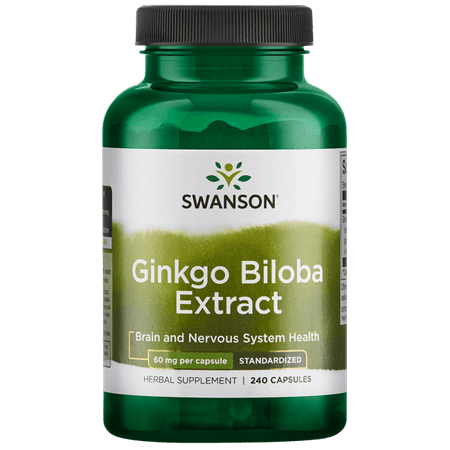 Swanson Ginkgo Biloba Extract - Standardized 60 mg 240
