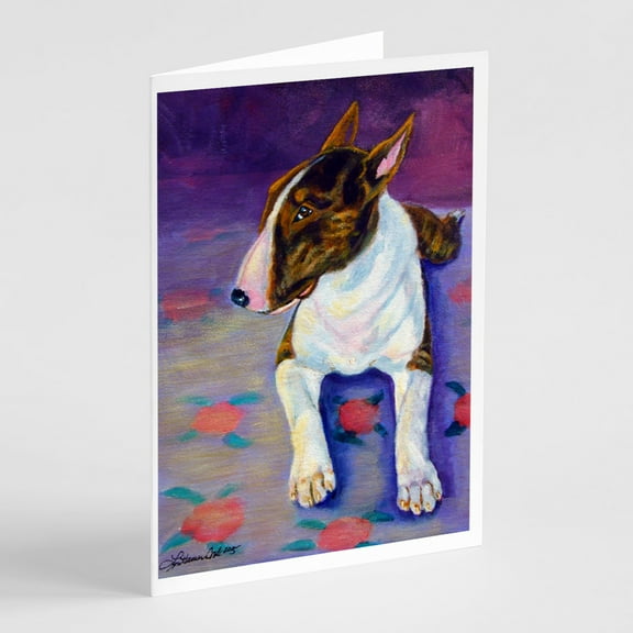 Bull Terrier Greeting Cards and Envelopes Pack of 8