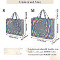 thumbnail image 2 of FORMRS Womens Corduroy Tote Bag Crossbody Shoulder Handbag with Pocket, Psychedelic Pattern, 2 of 7