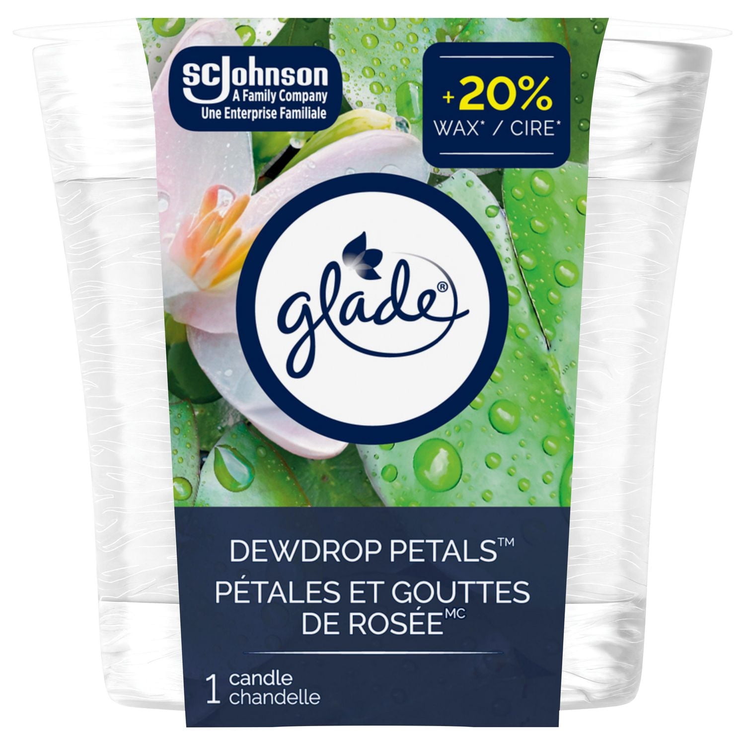 Glade® Scented Candle Air Freshener, Dewdrop Petals