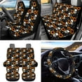 thumbnail image 2 of XYZCANDO Sunflower Skull Car Seat Covers Full Set Polyester Seatbelt Strap Pads Car Steering Wheel Cover Air Vent Storage Bag Car Coasters Wristlet Keychain,Pack of 15,Auto Interior Decor, 2 of 7