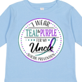 thumbnail image 4 of Inktastic Suicide Prevention- I Wear Teal and Purple for My Uncle Boys or Girls Long Sleeve Toddler T-Shirt, 4 of 5