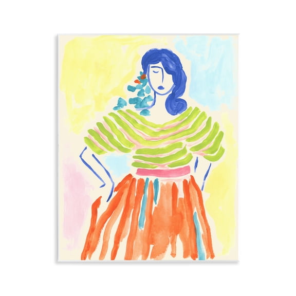 Stupell Industries Contemporary Bold Hued Fashion Wall Plaque Art, 11 x 14, by June Erica Vess