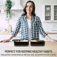thumbnail image 4 of Caja Bento Japonesa - Fiambrera con Compartimentos - Cubiertos de 3 Piezas - Fiambrera con Tapa de Bambú para la Escuela y el Trabajo para niños y Adultos Thsinde, 4 of 5