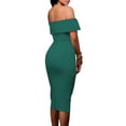 thumbnail image 2 of HOTAPEI Womens Dresses Off The Shoulder Formal Dress Deep V Neck Dress Bodycon Dress Elegant Party Dress Sexy Midi Dress, 2 of 3