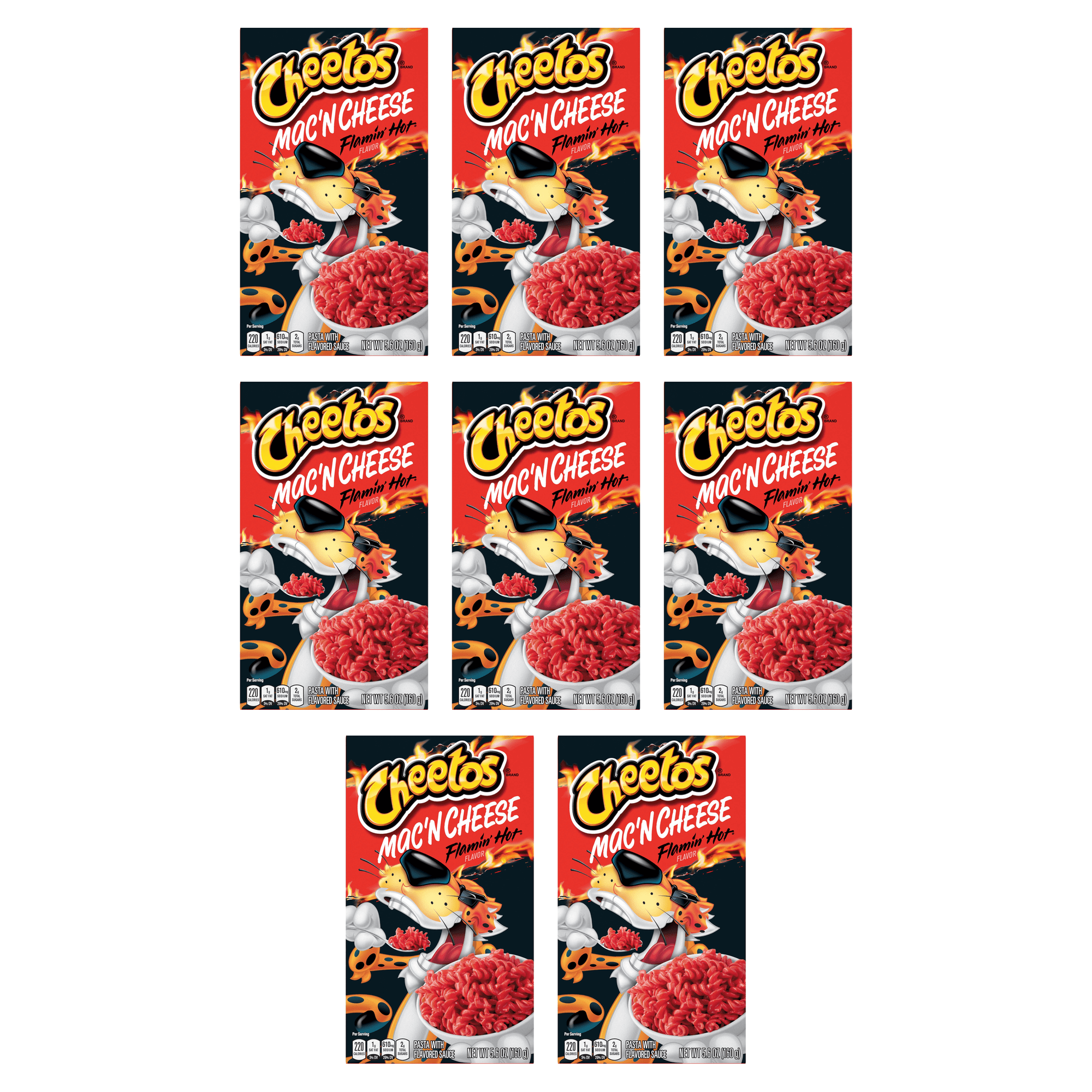 Cheetos Mac 'N Cheese, Flamin' Hot Flavor, 5.9 oz Box (Pack of 8)