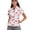 Cherry Bow Design, variant on Whosucclay Easter Egg Floral Athletic Tops, 1/4 Zip Lightweight V Neck Short Sleeve Golf Shirts for Travel Tennis Hiking Soft Size Large